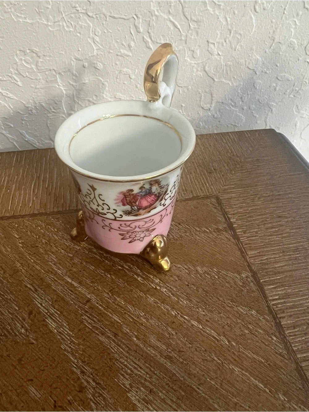 Source Unknown Pink and Gold Porcelain Footed Teacup